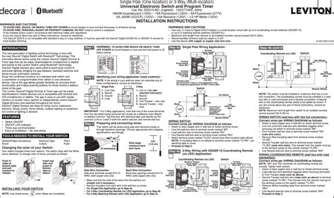 Leviton com instructions - Select a product category below for their instruction sheets. Connected Home. Electrical Vehicle Charging